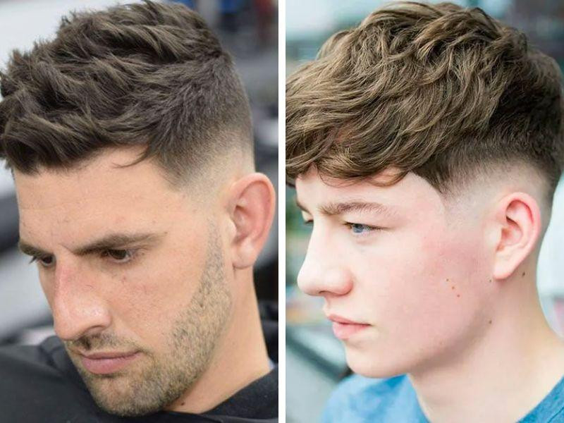 Kiểu tóc nam văn phòng Mid Fade cân đối, hợp thời trang.