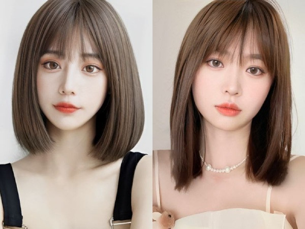 Kiểu tóc ngắn mái thưa trẻ trung, ngọt ngào