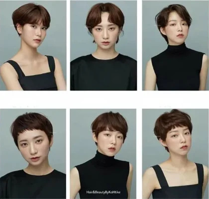 kiểu tóc ngắn tomboy xoăn Hàn Quốc