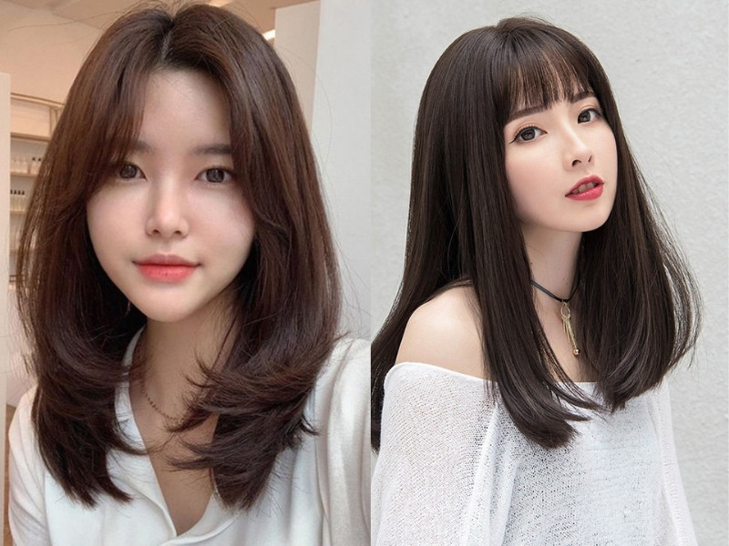 Kiểu tóc ngang lưng 2024 tôn vinh vẻ đẹp mặt trái xoan