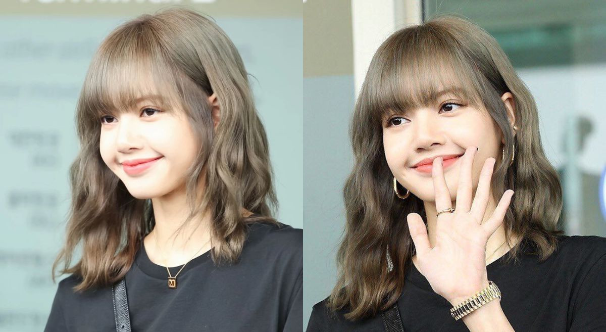 Kiểu tóc ngang vai uốn sóng nhẹ của Lisa