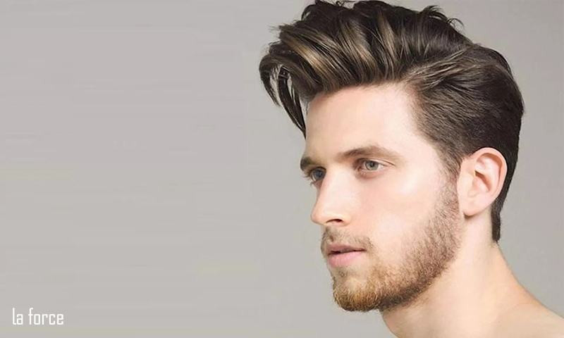 Kiểu tóc Pompadour ngắn nam đầy lịch lãm cho mặt dài