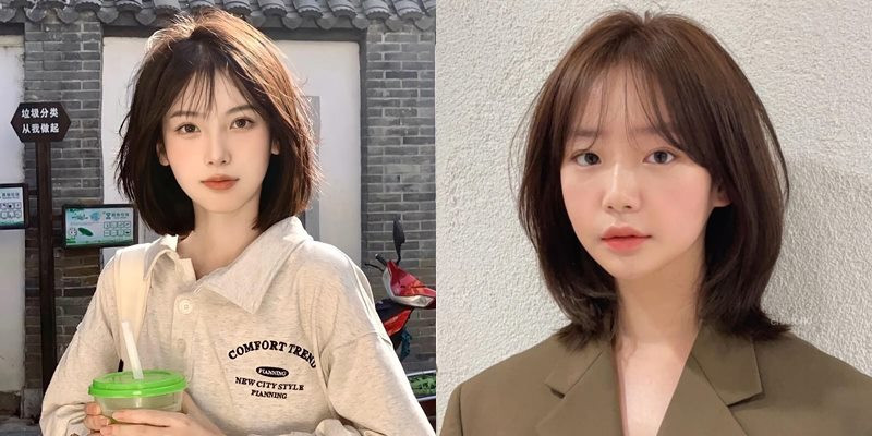 Kiểu tóc pop layer mái thưa giúp gương mặt trông nhỏ nhắn và đáng yêu hơn