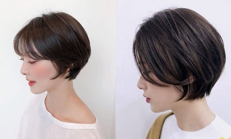 Kiểu tóc pop layer với mái dài hoặc mái bay giúp làm thon gọn khuôn mặt tròn