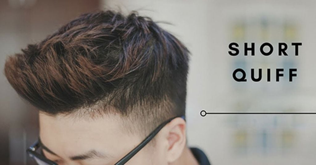 Kiểu tóc Quiff năng động phù hợp với khuôn mặt oval nam
