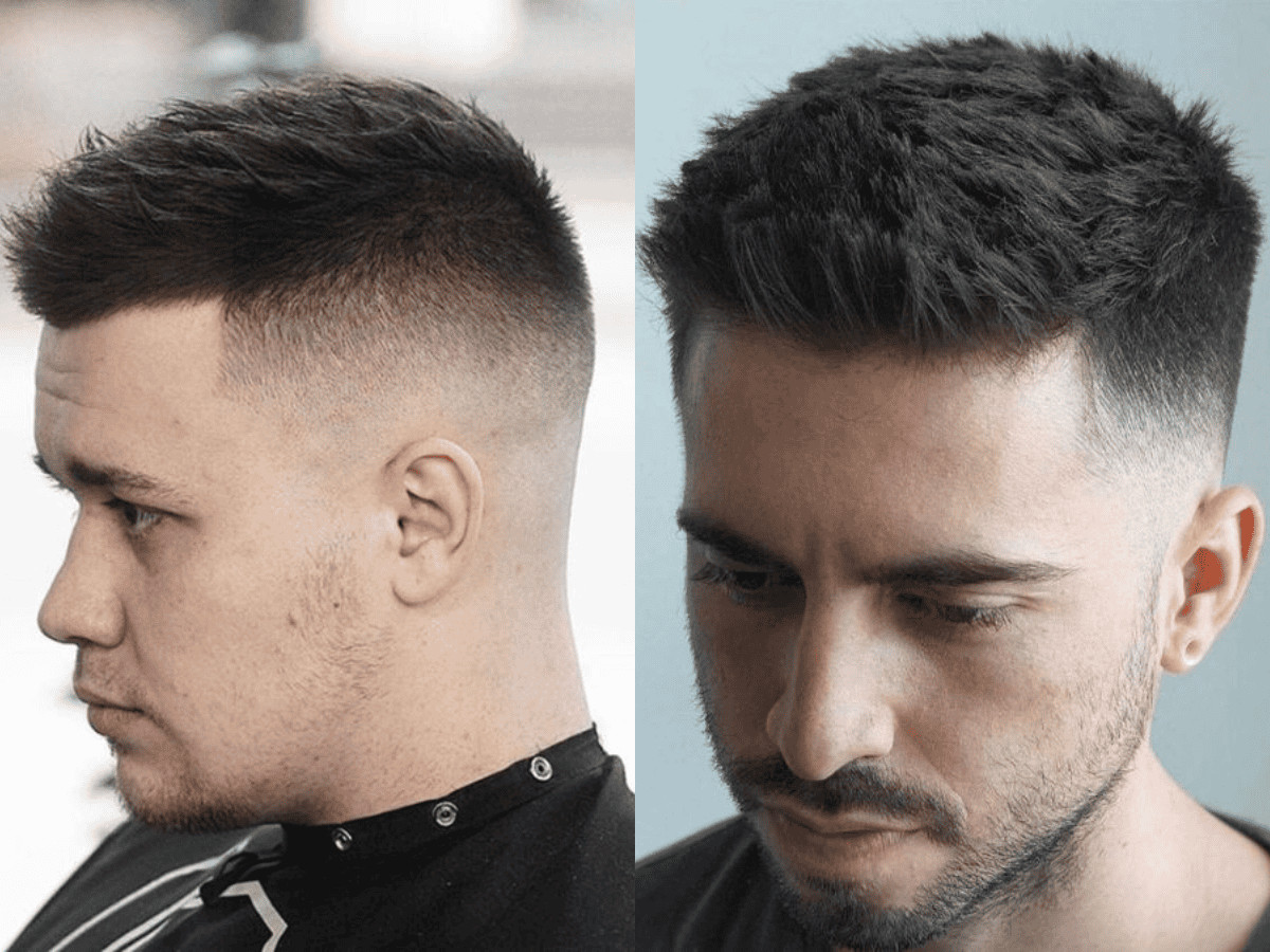 Kiểu tóc Quiff vuốt ngược mái tạo độ phồng giúp khuôn mặt tròn trông dài hơn