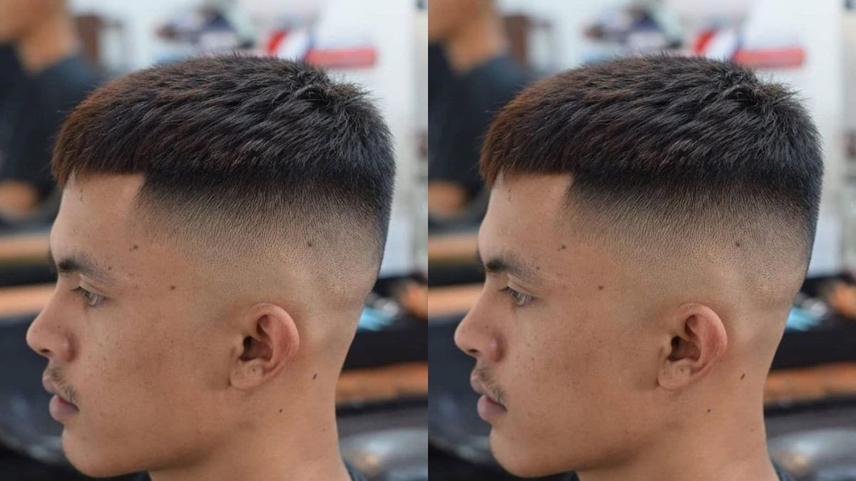 Kiểu tóc short quiff không vuốt tự nhiên và phóng khoáng, thích hợp cho phong cách đơn giản nhưng vẫn cuốn hút.