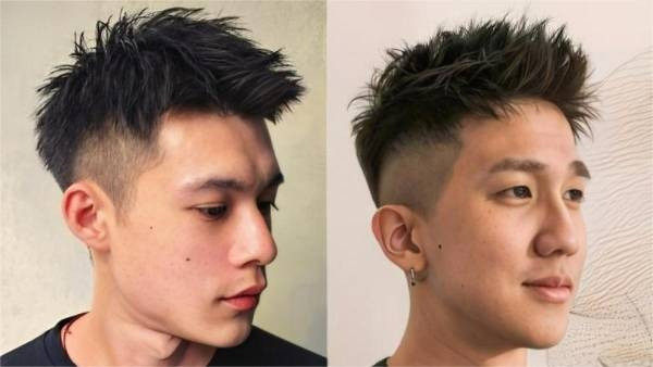 Kiểu tóc Short Quiff vuốt dựng nhẹ nhàng, trẻ trung