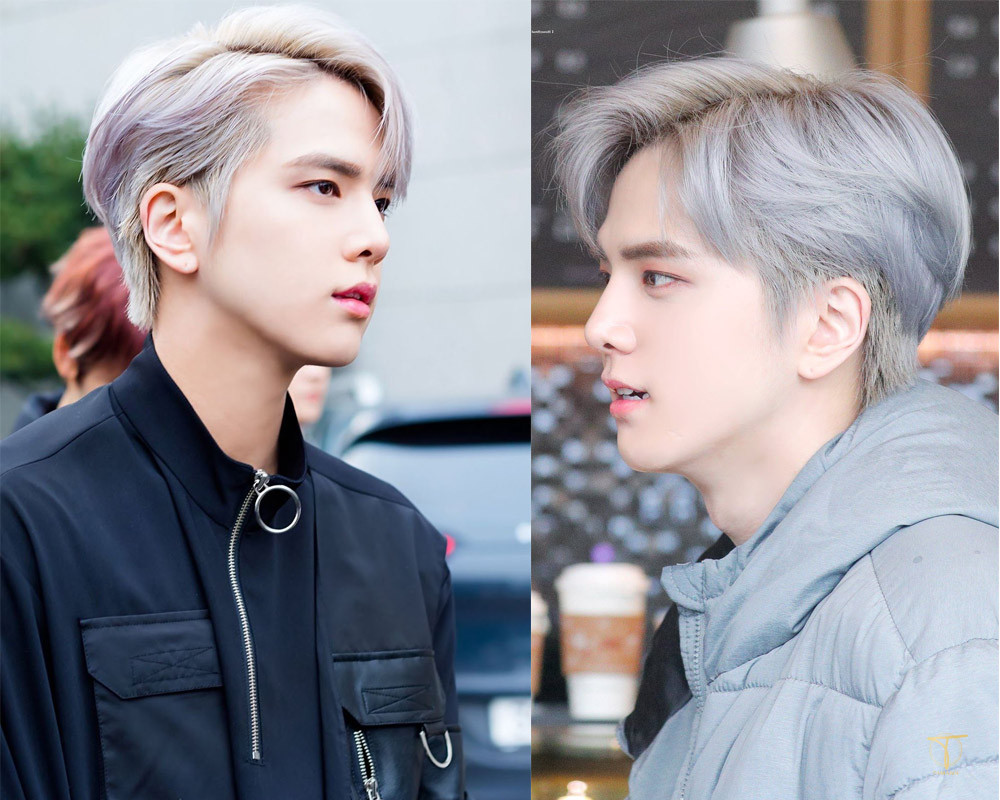 Kiểu tóc Side Part nhuộm nâu khói cho nam da ngăm đen