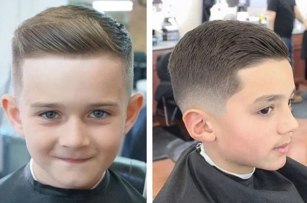 Kiểu tóc Side Part phù hợp với khuôn mặt bé trai