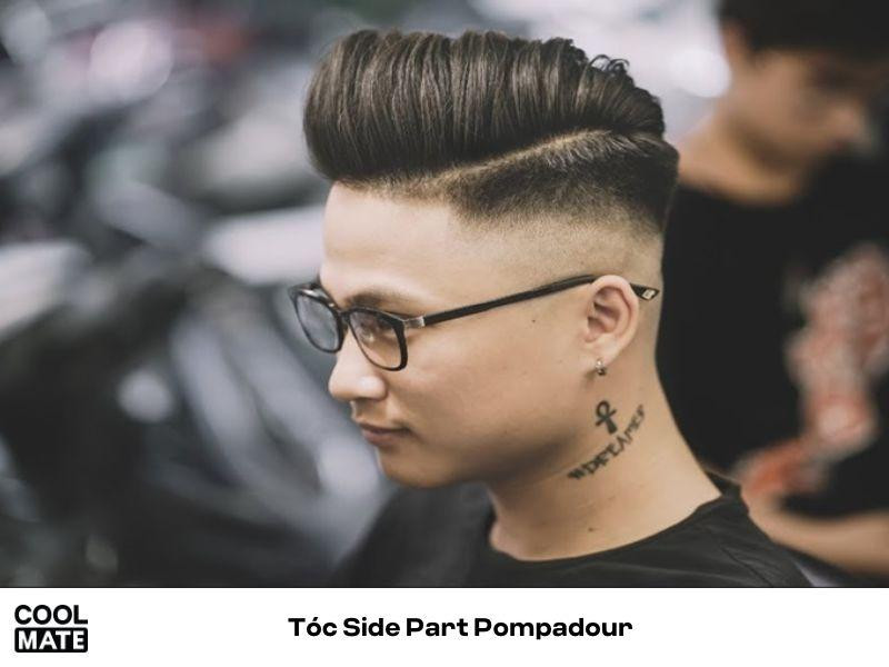 Kiểu tóc Side Part Pompadour cho mặt kim cương để kiểu tóc gì nam