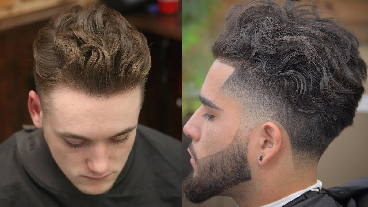 Kiểu tóc Slick Back tóc xoăn cá tính