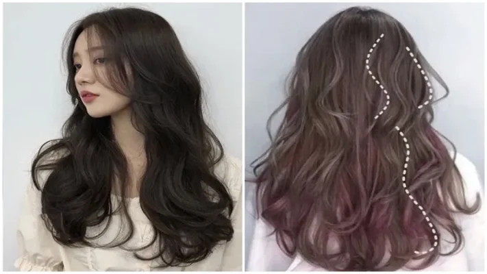 Kiểu tóc thẳng đẹp với đuôi uốn nhẹ