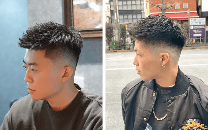 Kiểu tóc uốn layer nam cạo 2 bên, tạo phong cách mạnh mẽ và hiện đại