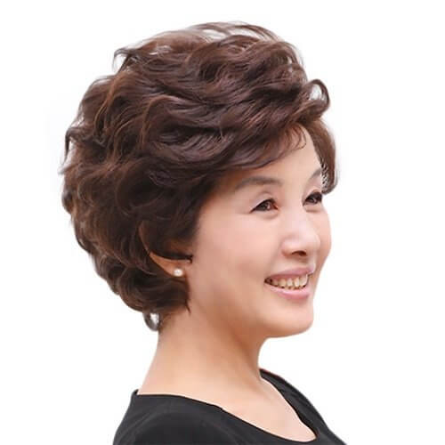 Kiểu tóc uốn ngắn phồng cho phụ nữ trung niên tóc mỏng