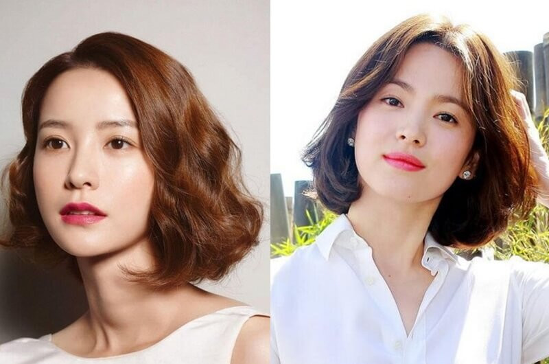 Kiểu tóc uốn ngắn rẽ ngôi cá tính cho phụ nữ trung niên