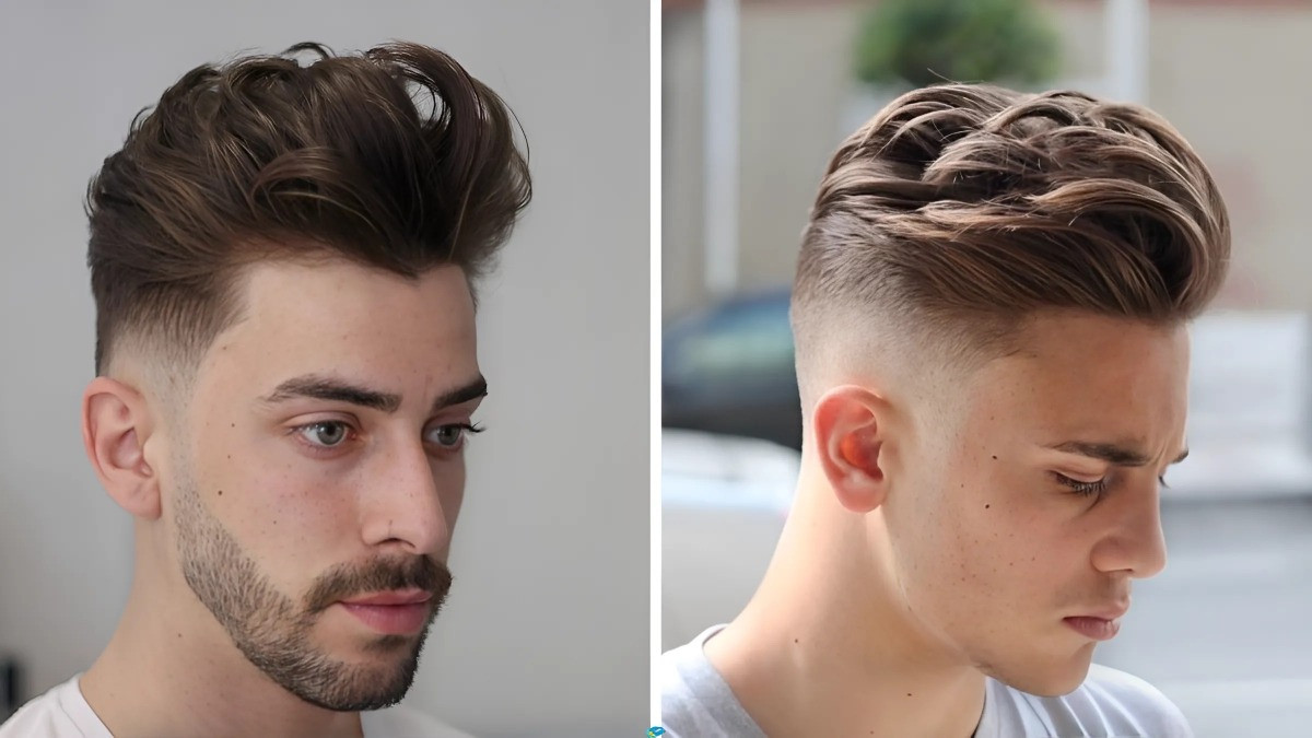 Kiểu tóc xoăn ngắn nam vuốt ngược, mang đến vẻ ngoài phóng khoáng và hiện đại