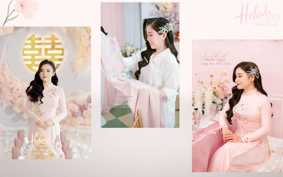 Kiểu tóc xoăn sóng buông dài cho cô dâu mặt tròn