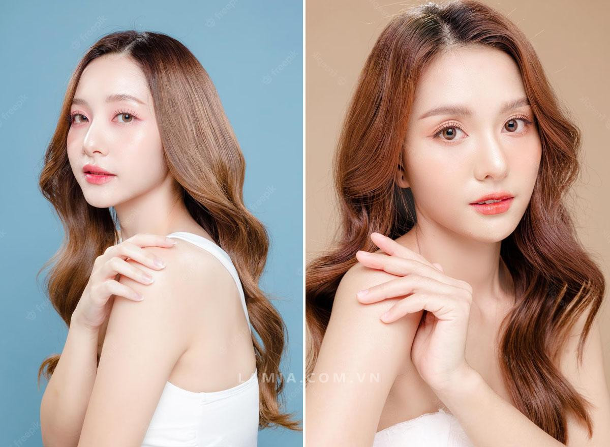 Kiểu tóc xoăn sóng lơi cho mặt bị hóp thái dương