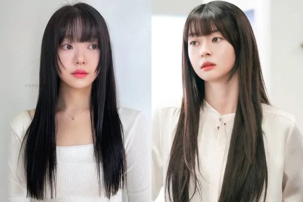 Layer dài kết hợp mái thưa trẻ trung, phù hợp mặt tròn