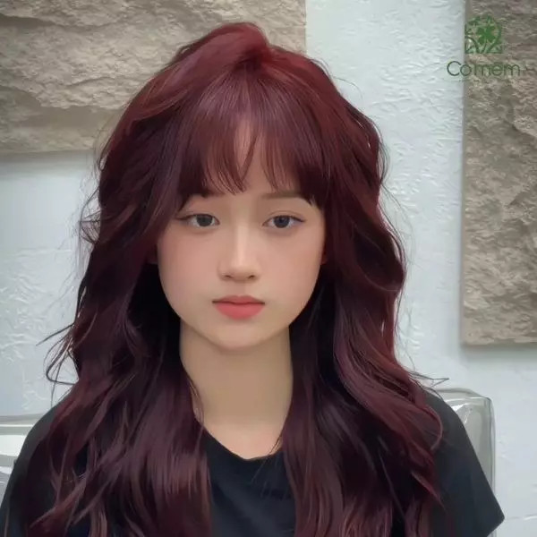 Mái ngang uốn xoăn kết hợp layer cho mặt tròn