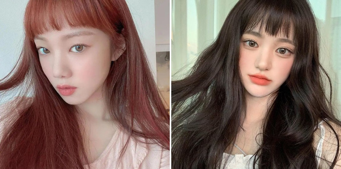 Mái ngố trên lông mày, tạo vẻ ngoài trẻ trung và đáng yêu cho gương mặt tròn