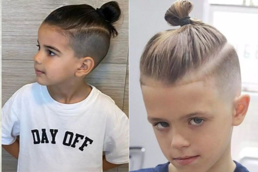Mẫu Man Bun cho bé trai 9 tuổi đẹp
