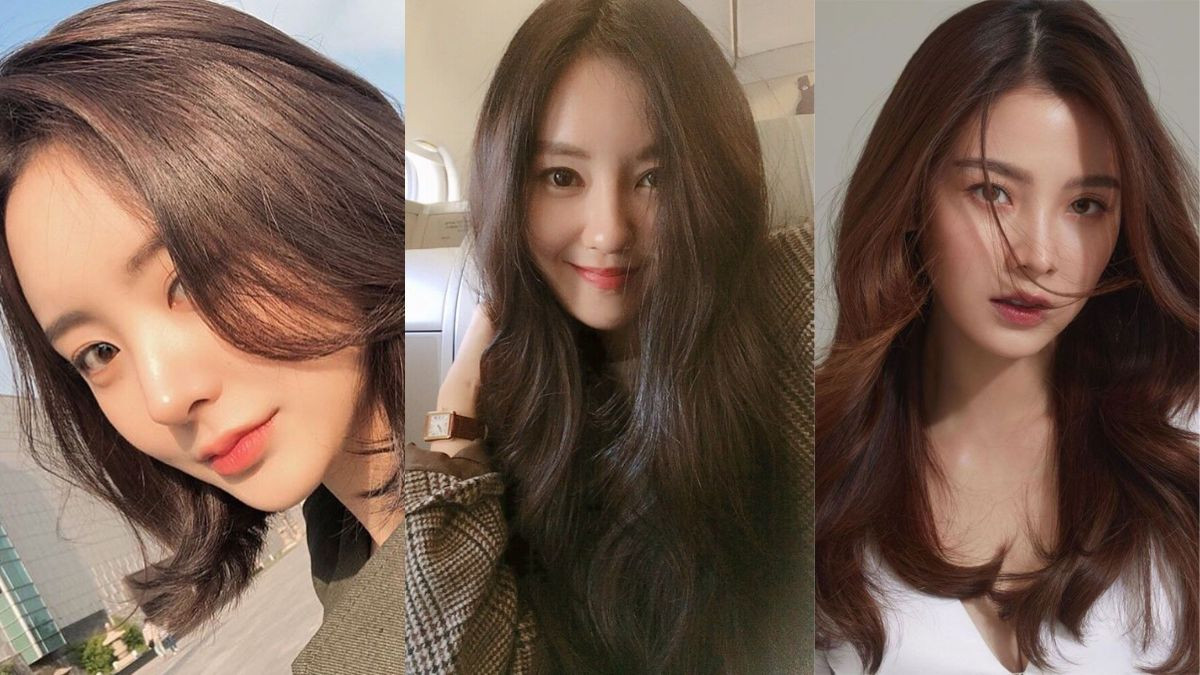 Màu tóc đen socola trầm, kiểu tóc hack tuổi thanh lịch