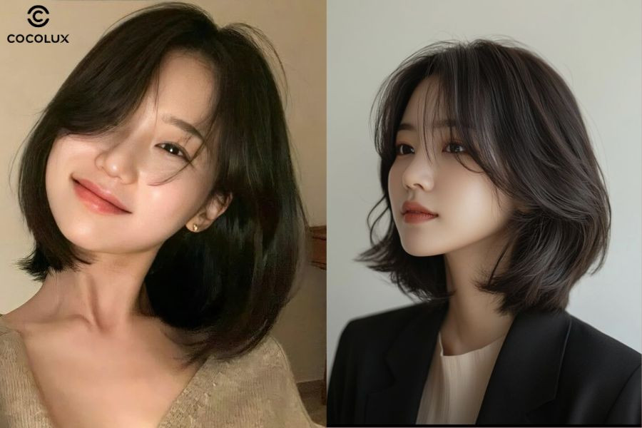 Mẫu tóc ngắn đẹp 2025 nữ kiểu bob ngang vai mang đến vẻ ngoài hài hòa