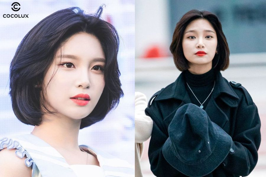 Mẫu tóc ngắn đẹp 2025 nữ với kiểu bob cắt bằng ngang cằm