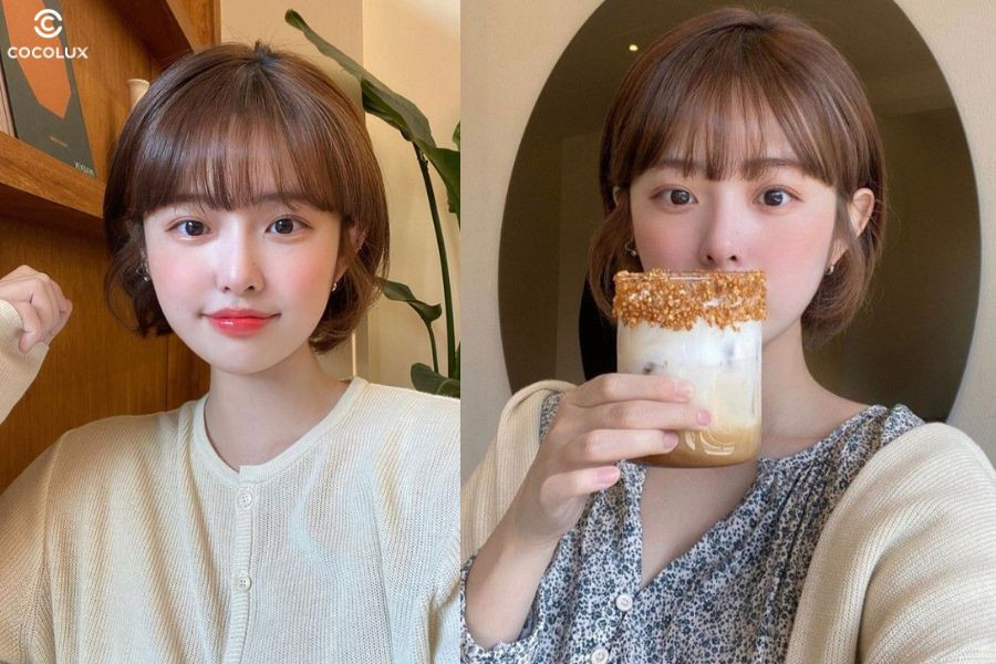 Mẫu tóc ngắn mái bằng