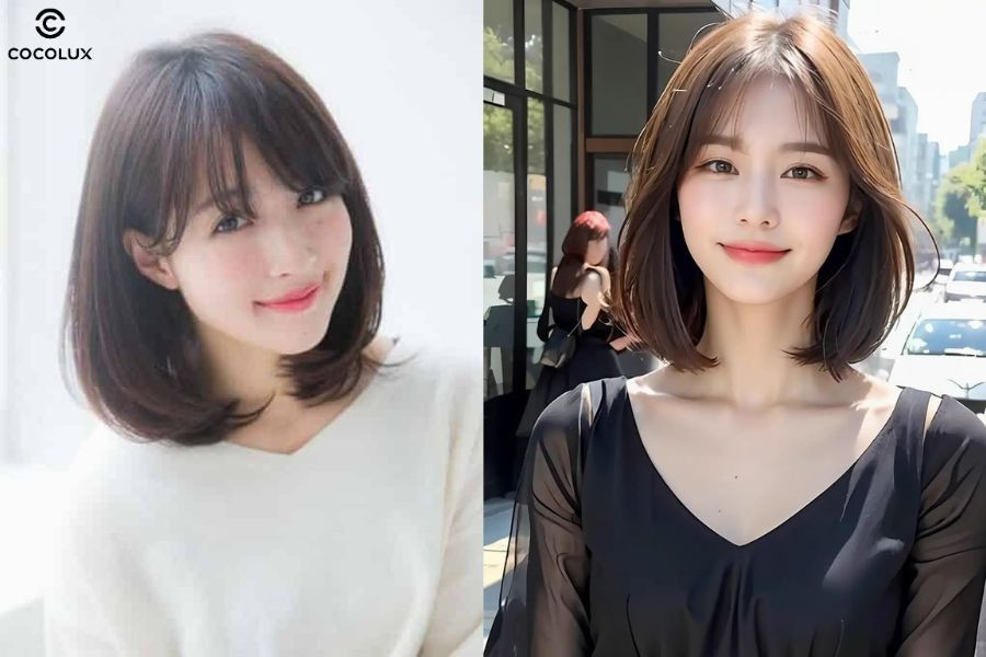 Mẫu tóc ngắn mái dài