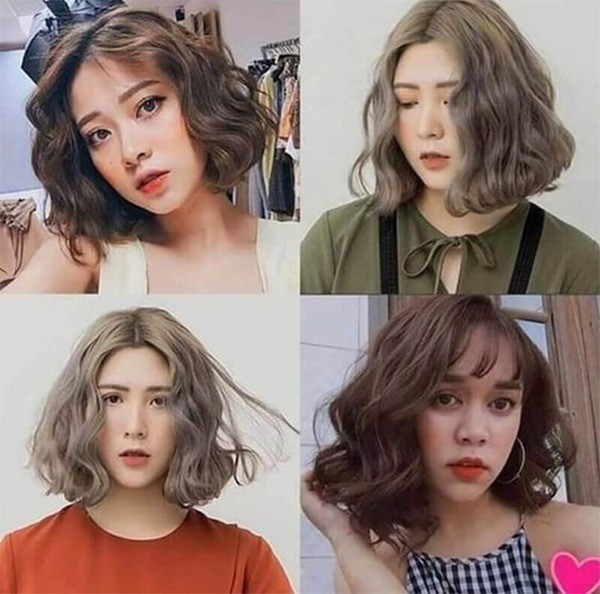 Mẫu tóc ngắn xoăn sóng đẹp lọn to bồng bềnh sang chảnh