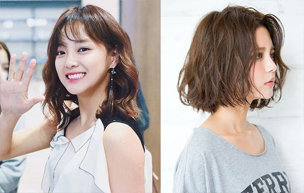 Mẫu tóc ngắn xoăn sóng đẹp lý tưởng cho gương mặt trái xoan