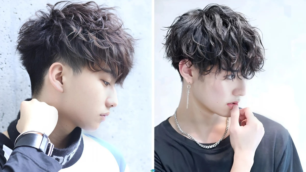 Mẫu tóc xoăn ngắn nam dập xù, thể hiện phong cách bụi bặm và ấn tượng