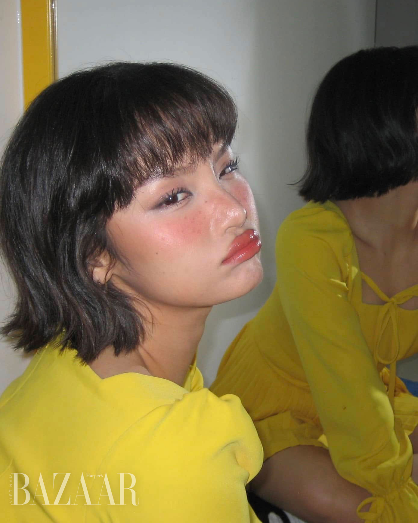 Miu Lê với kiểu tóc babydoll tạo cảm giác bồng bềnh