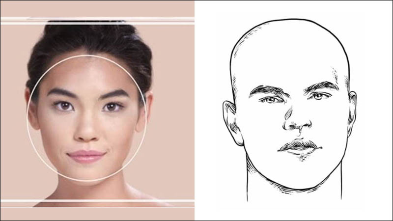 Mô phỏng khuôn mặt nữ hình tròn