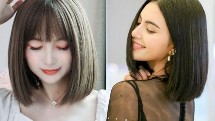 Mô tả về kiểu tóc ngắn thẳng tự nhiên phong cách Trung Quốc