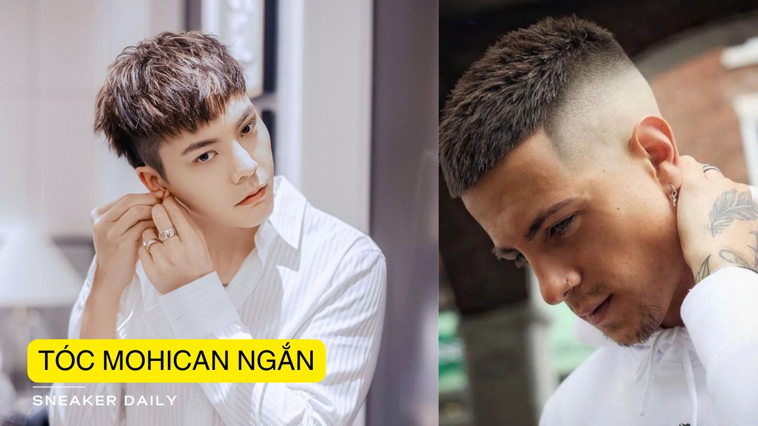 Mohican nam cắt ngắn gọn gàng