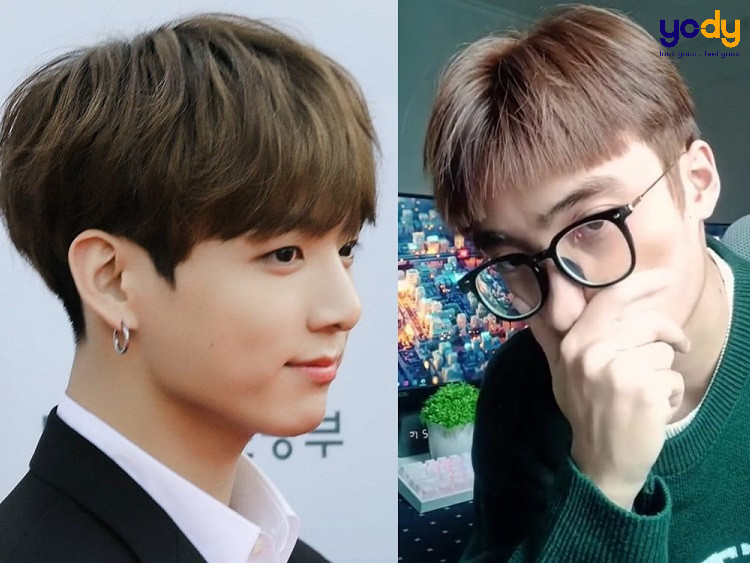 Nam thần JungKook với kiểu tóc undercut mái ngố đen bóng