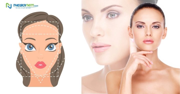 Người phụ nữ với mái tóc dài, tay đang đo khuôn mặt bằng thước dây, minh họa cách nhận diện dáng mặt để chọn kiểu tóc phù hợp