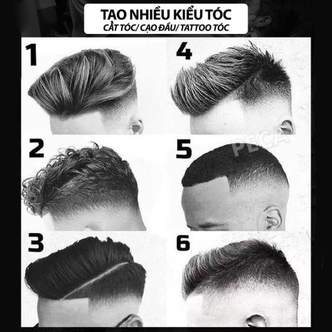 Người thợ tóc thực hiện kỹ thuật cắt tóc trắng chân