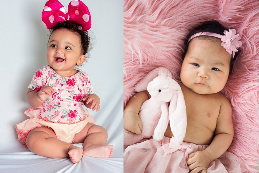 Phụ kiện cài nơ xinh xắn cho tóc ngắn bé gái 1 tuổi