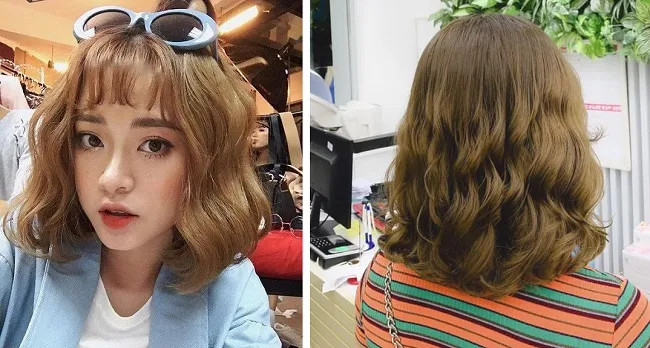 Phụ nữ U45 với mái tóc xoăn ngắn tự nhiên đầy cuốn hút