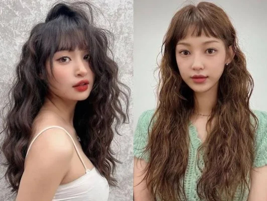 Phụ nữ với kiểu tóc tết phối uốn xoăn hiện đại và quyến rũ