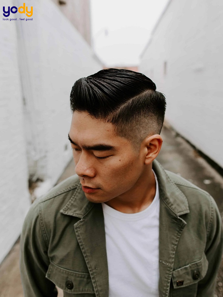 Side Part Undercut vuốt 7:3 đẳng cấp cho nam giới mặt tròn
