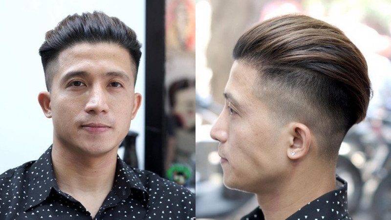 Slick Back nam tính cho mặt vuông chữ điền