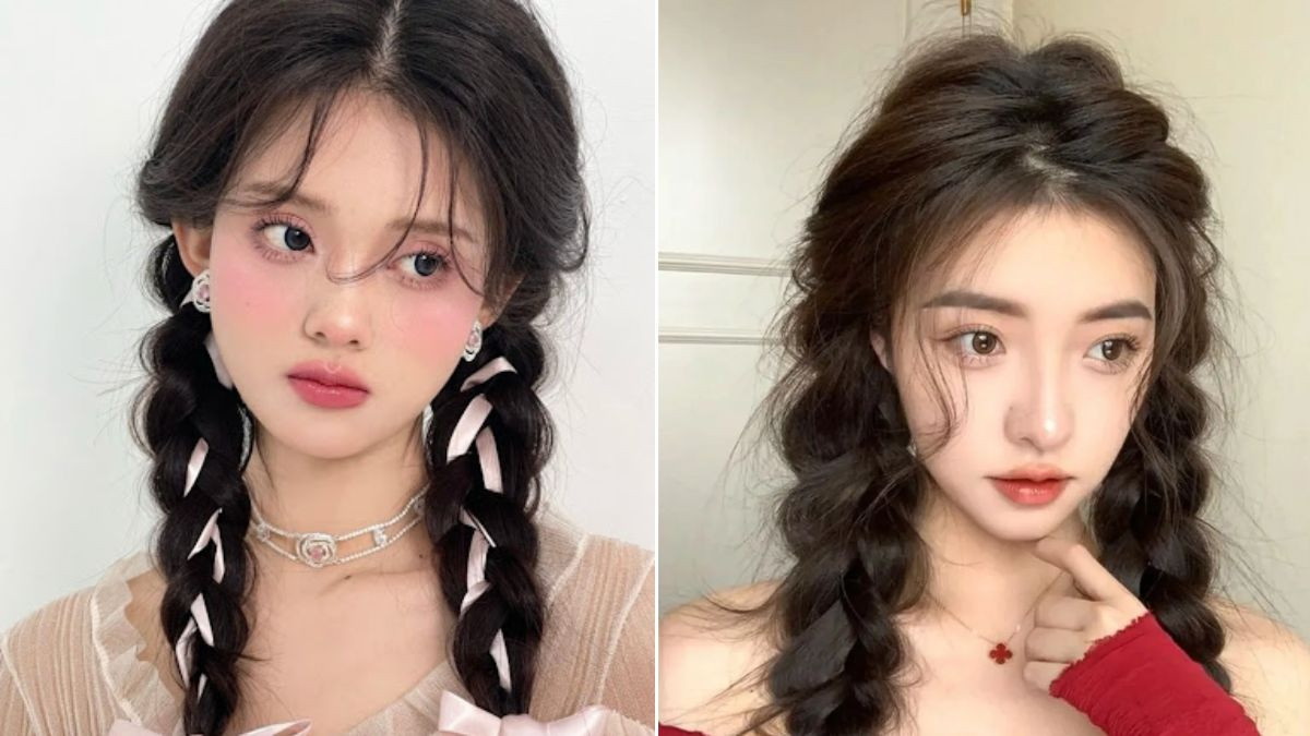 Tết tóc ngắn hai bên kiểu Hàn Quốc