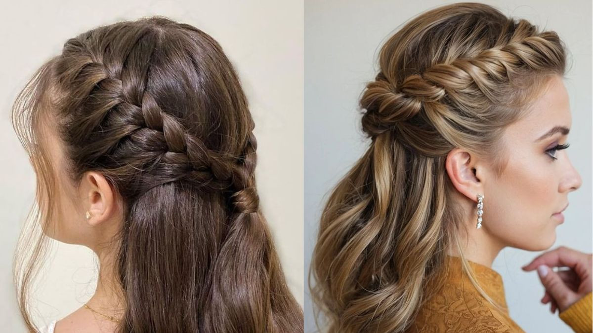 Tết tóc ngắn hai bên kiểu thái dương