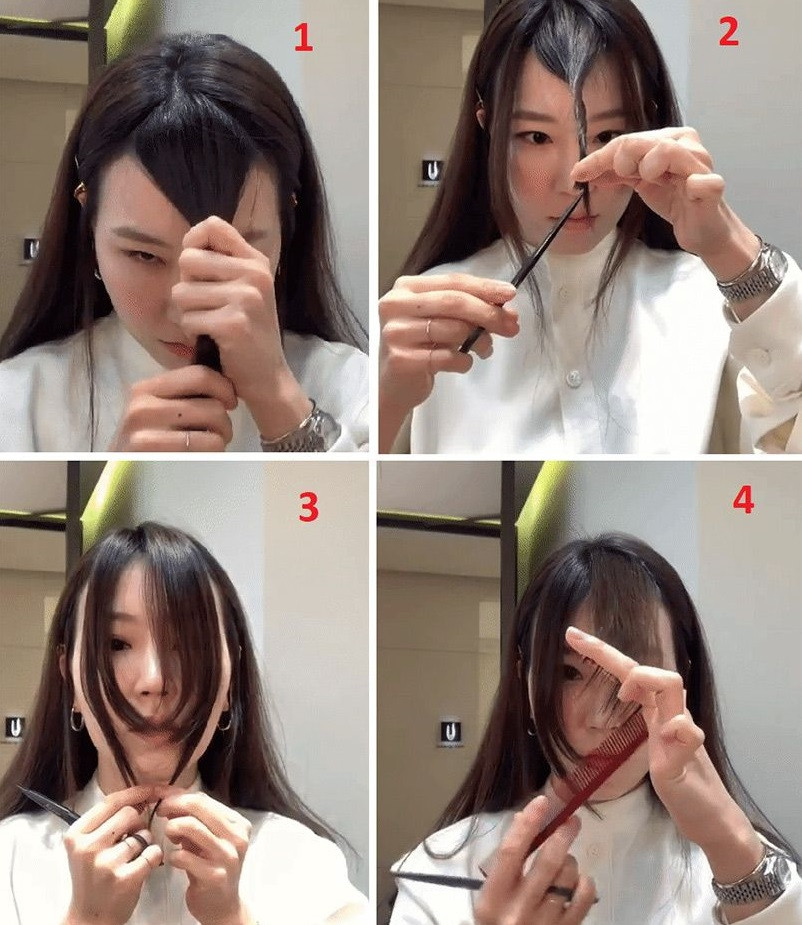 Tỉa tóc pop layer từng lớp một cách cẩn thận để tạo form dáng đẹp mắt